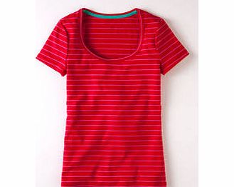 Boden Essential Short Sleeve Tee, Hibiscus/Candy Pink