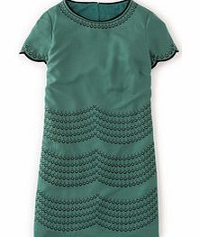 Boden Fancy Embroidered Dress, Evergreen/Black 34320127