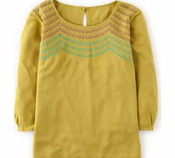 Boden Fancy Embroidered Top, Gold 34316919