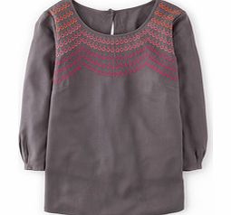 Fancy Embroidered Top, Grey 34316976