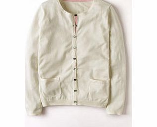 Favourite Crew Neck Cardigan, White,Grey,Sundae