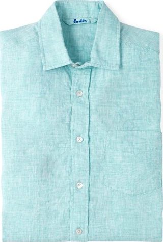 Boden, 1669[^]34867358 Favourite Linen Shirt Blue Boden, Blue 34867358