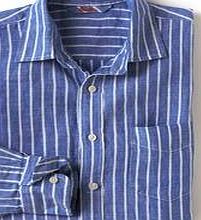 Boden Favourite Linen Shirt, Blue/White Stripe 34058305