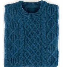 Boden Fisher Cable Crew Neck, Blue,Driftwood 34219535