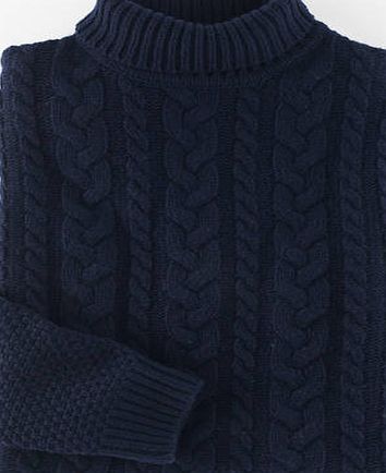 Boden Fisher Cable Roll Neck Blue Boden, Blue 34925347