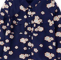 Boden Fleur Silk Shirt, Navy Daisy 34736702