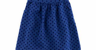Boden Flock Spot Ponte Skirt, Blue,Black 34461145