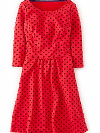 Boden Flocked Spot Ponte Dress, Blue,Red 34432591