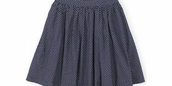 Boden Florence Skirt, Blue Plates,Navy Mini Dot,Ivory