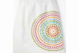Boden Florence Skirt, White,Mediterranean Blue,Hot