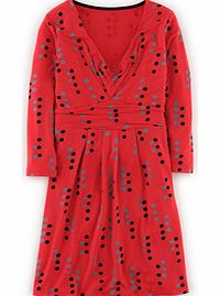 Gathered Band Tunic, Bright Red Trailing Spot