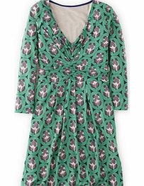 Boden Gathered Band Tunic, Green Geo Floral,Blue Geo