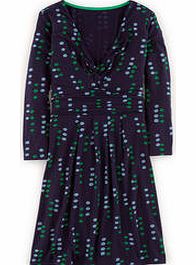 Boden Gathered Band Tunic, Navy Trailing Spot,Petal