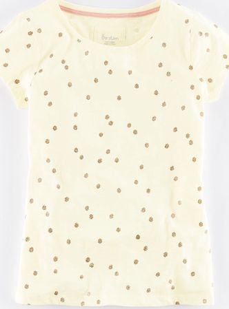 Boden, 1669[^]35012996 Glitter Spot Tee Ivory Wobbly Spot Boden, Ivory