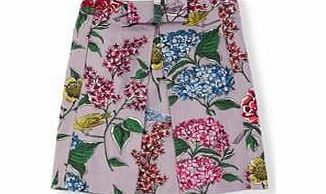 Boden Grace Skirt, Lavender Grey Botanical,Blue,Pink