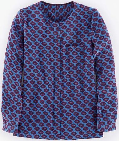 Boden, 1669[^]35050103 Gwyneth Top Blue/Purple Mono Floral Boden,