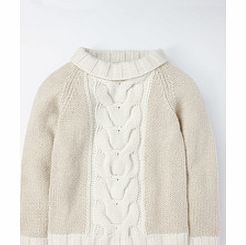 Hand Knit Cable Jumper, Beige,Grey 34476739