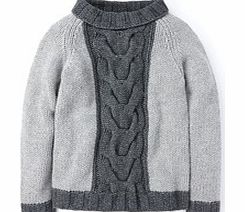 Boden Hand Knit Cable Jumper, Grey,Beige 34476671