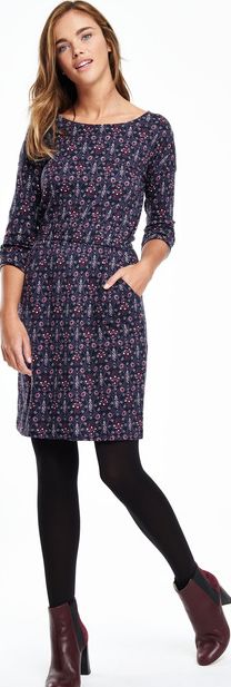 Boden, 1669[^]35193119 Hettie Party Dress Navy Folk Floral Boden, Navy