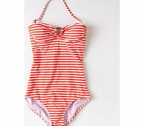 Boden Hoop Detail Swimsuit, Fruit Punch/Ivory,Light