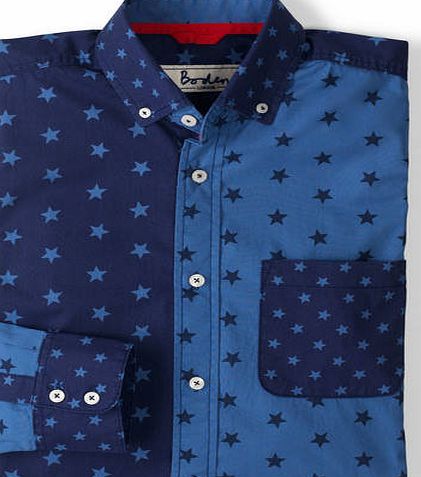 Boden Hotchpotch Shirt, Navy/Sail Blue Stars 34493064