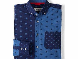 Boden Hotchpotch Shirt, Navy/Sail Blue Stars,Reef/Ecru