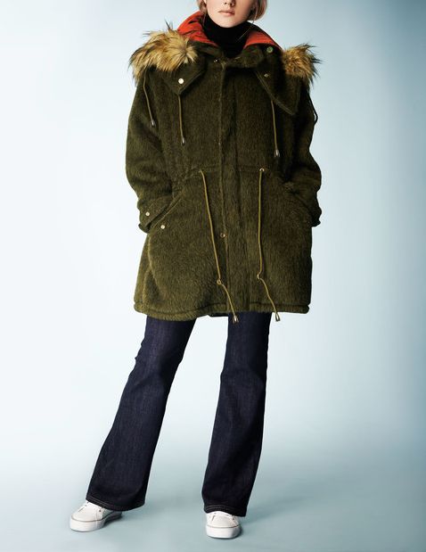 Boden, 1669[^]35250109 Hyde Parka Khaki Mohair Boden, Khaki Mohair