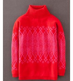 Boden Jacquard Roll Neck, Red,Green 33789496