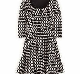 Boden Jersey Jacquard Dress, Black/White 34390187