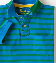 Boden Jersey Polo, Green/Blue Stripe 34069385