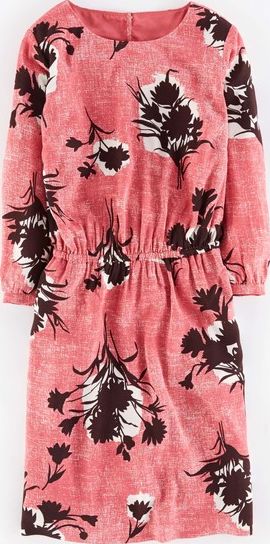 Boden, 1669[^]35179613 Jodie Party Dress Pink Textured Flower Boden,