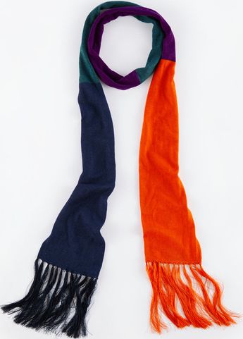 Boden Juliette Scarf Navy/Orange Red Boden,