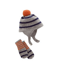 Knitted Hat and Mittens Set