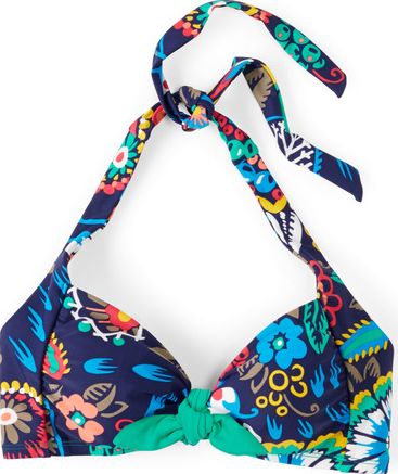 Boden Knot Front Bikini Top Tropical Floral Boden,