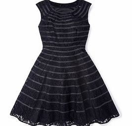 Lace Marilyn Dress, Black,Lapis 34487736