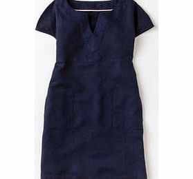 Boden Laid Back Linen Dress, Blue 34142554