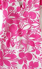 Boden Laid Back Linen Dress, Party Pink Beach Floral