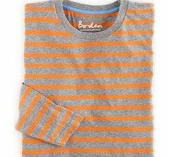 Boden Layering T-shirt, Grey Marl/Coral Breton 34273128