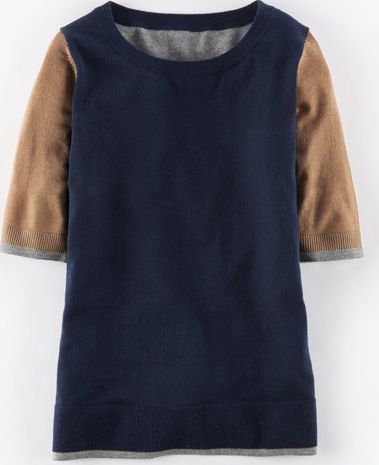 Boden, 1669[^]35062819 Lightweight Colourblock Jumper Navy/Caramel/Grey