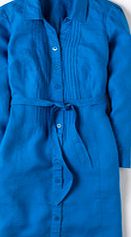 Linen Shirt Dress, Oriental Blue 34146480