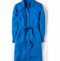 Boden Linen Shirt Dress, Oriental Blue,White 34146506