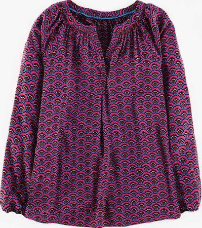 Boden, 1669[^]35235274 Long Line Dolly Top Pink Deco Fans Boden, Pink