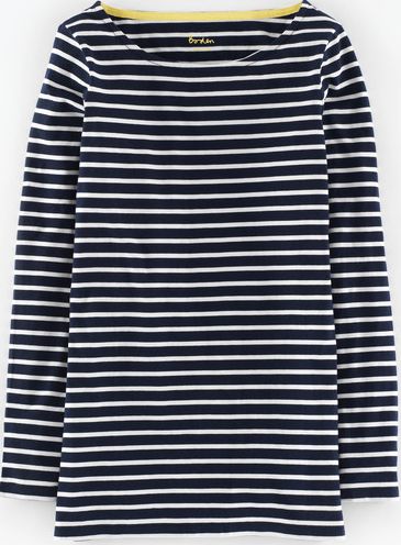Boden, 1669[^]35230366 Long Line Long Sleeve Breton Navy Boden, Navy