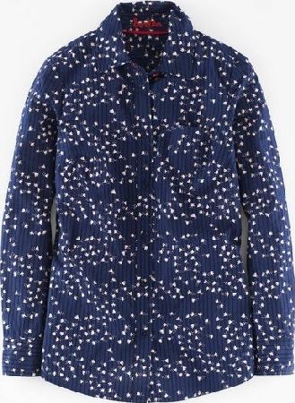 Boden, 1669[^]35236306 Long Line Shirt Navy Footprints Boden, Navy