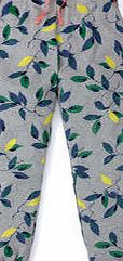 Boden Loungewear Trouser, Grey Marl Leaf Print 34472068
