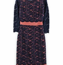 Boden Luxurious Lace Dress, Navy/Pink Bronze 34322040