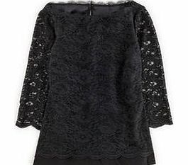 Boden Luxurious Lace Top, Black,Blue,Party Green/Navy