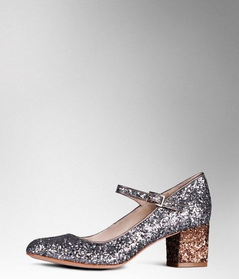 Boden, 1669[^]35042977 Mary Jane Heels Pewter Glitter/Bronze Glitter