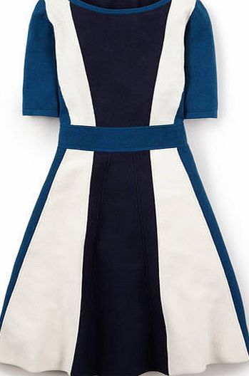 Boden Milano Dress, Navy/Ivory/Rich Teal 34260398