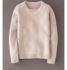 Boden Mixed Stitch Jumper, Cream 33674763